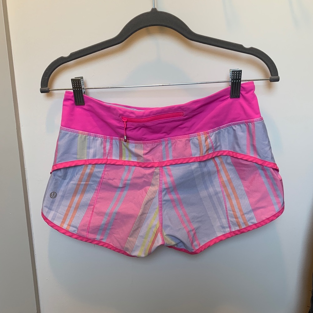 Pink multicolor lululemon shorts!
